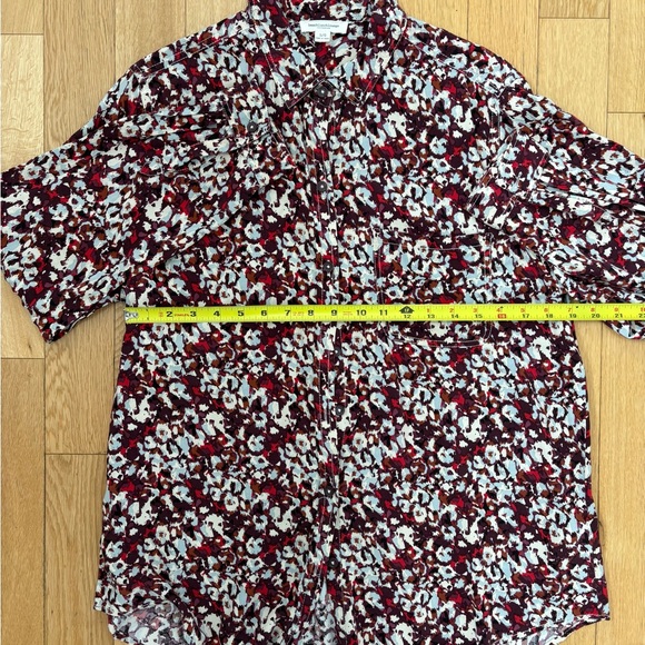 Beachlunchlounge Abstract Floral Button Down Blouse - Size L - Picture 7 of 7